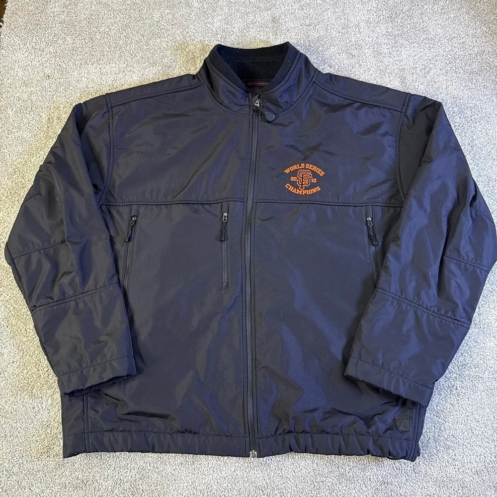 2010 World Series Champions San Francisco Giants Navy Windbreaker Jacket Men's